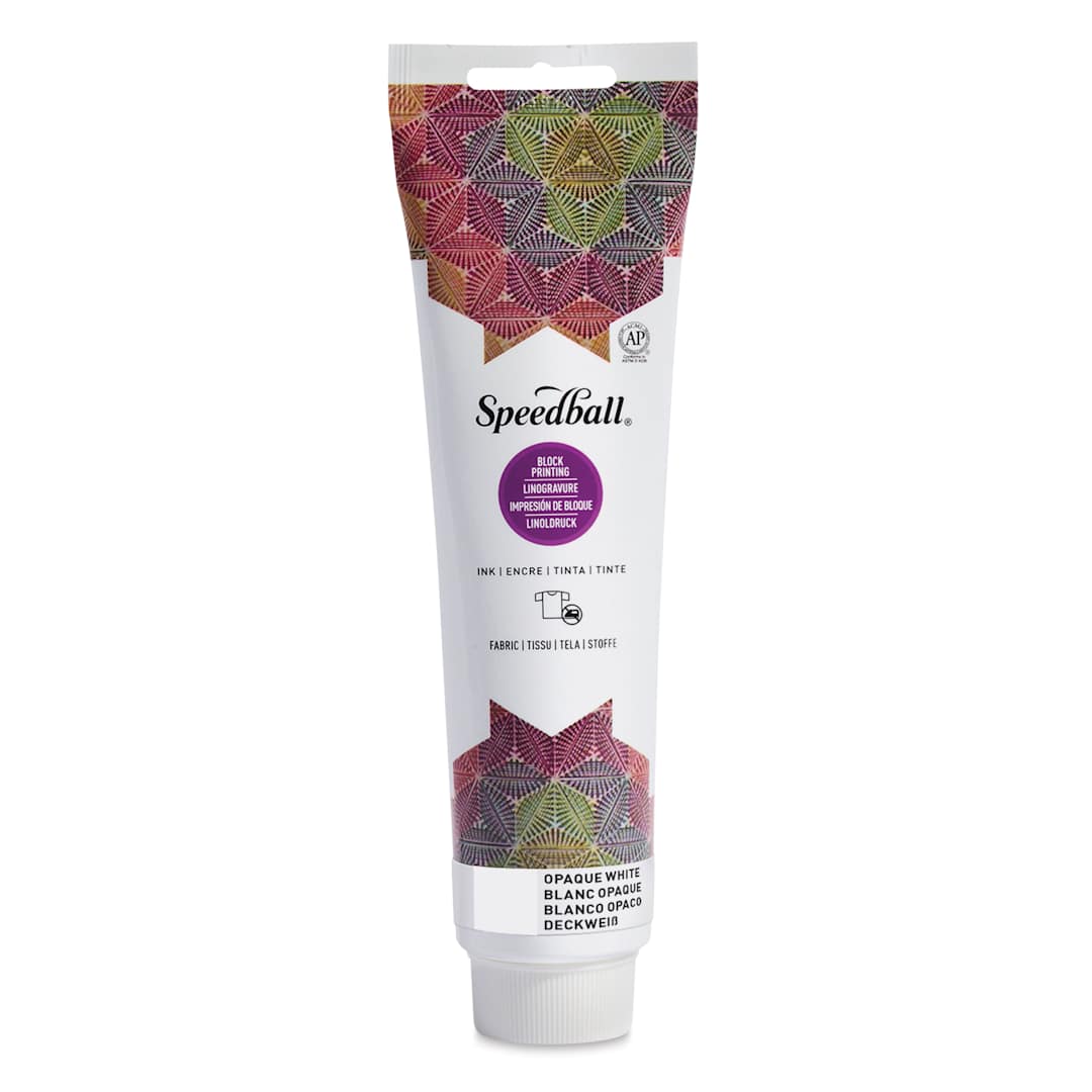 Open in modal - Speedball Fabric and Paper Block Printing Ink - Opaque White, 5 oz