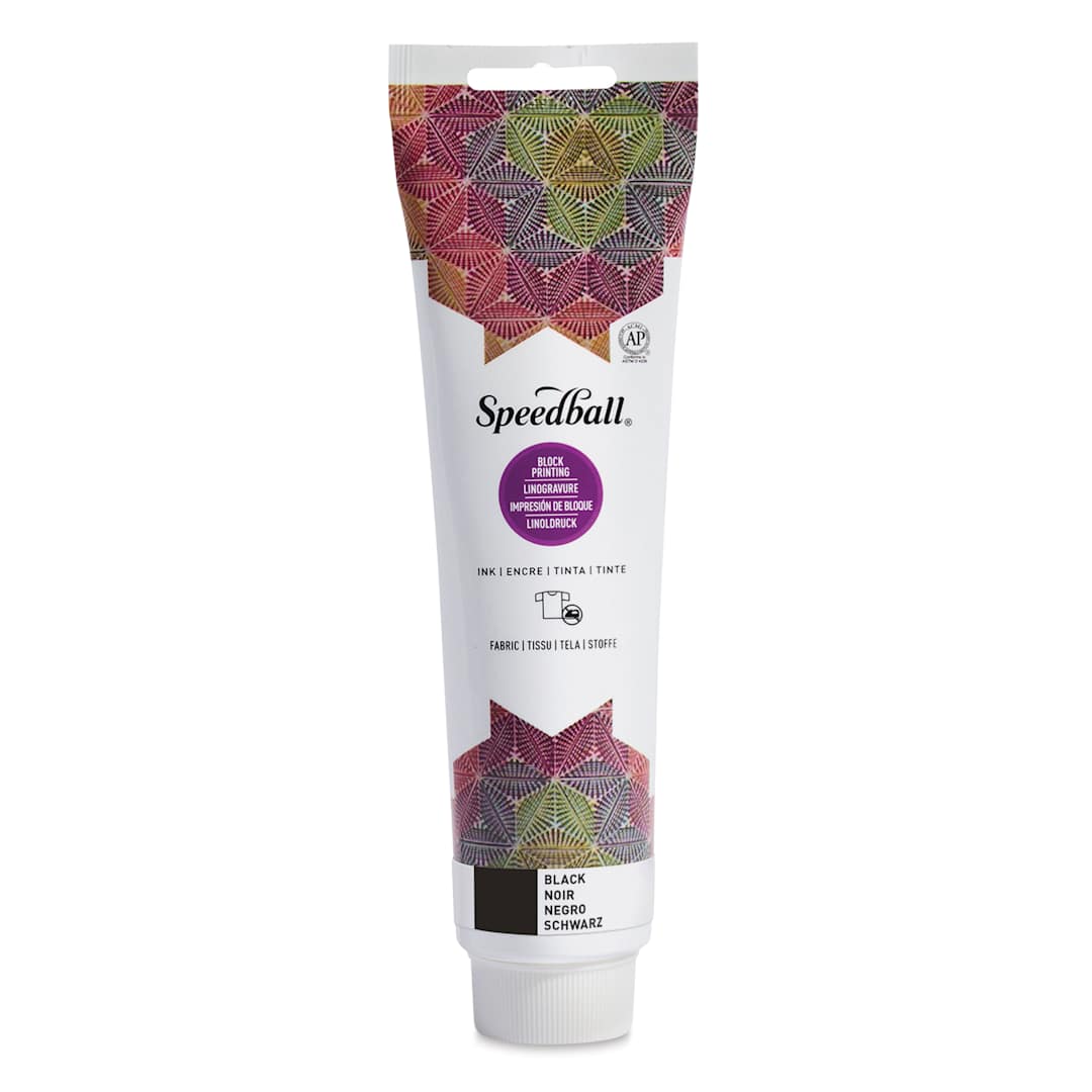 Open in modal - Speedball Fabric and Paper Block Printing Ink - Black, 5 oz