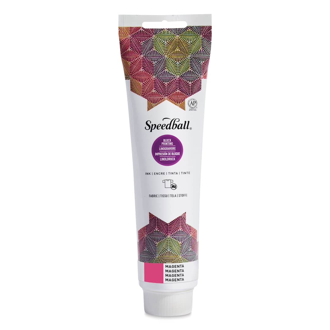 Open in modal - Speedball Fabric and Paper Block Printing Ink - Magenta, 5 oz
