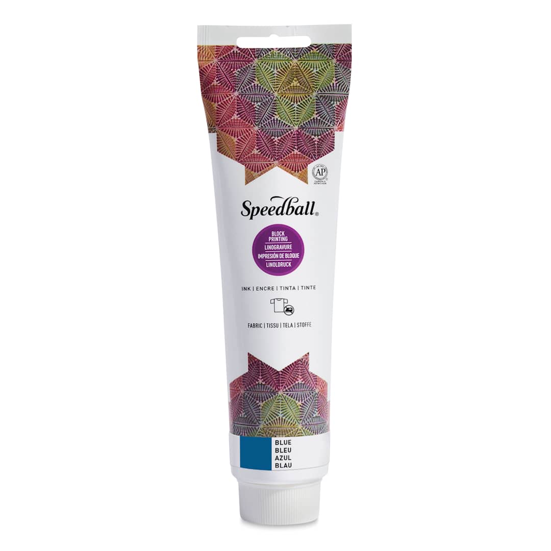 Open in modal - Speedball Fabric and Paper Block Printing Ink - Blue, 5 oz