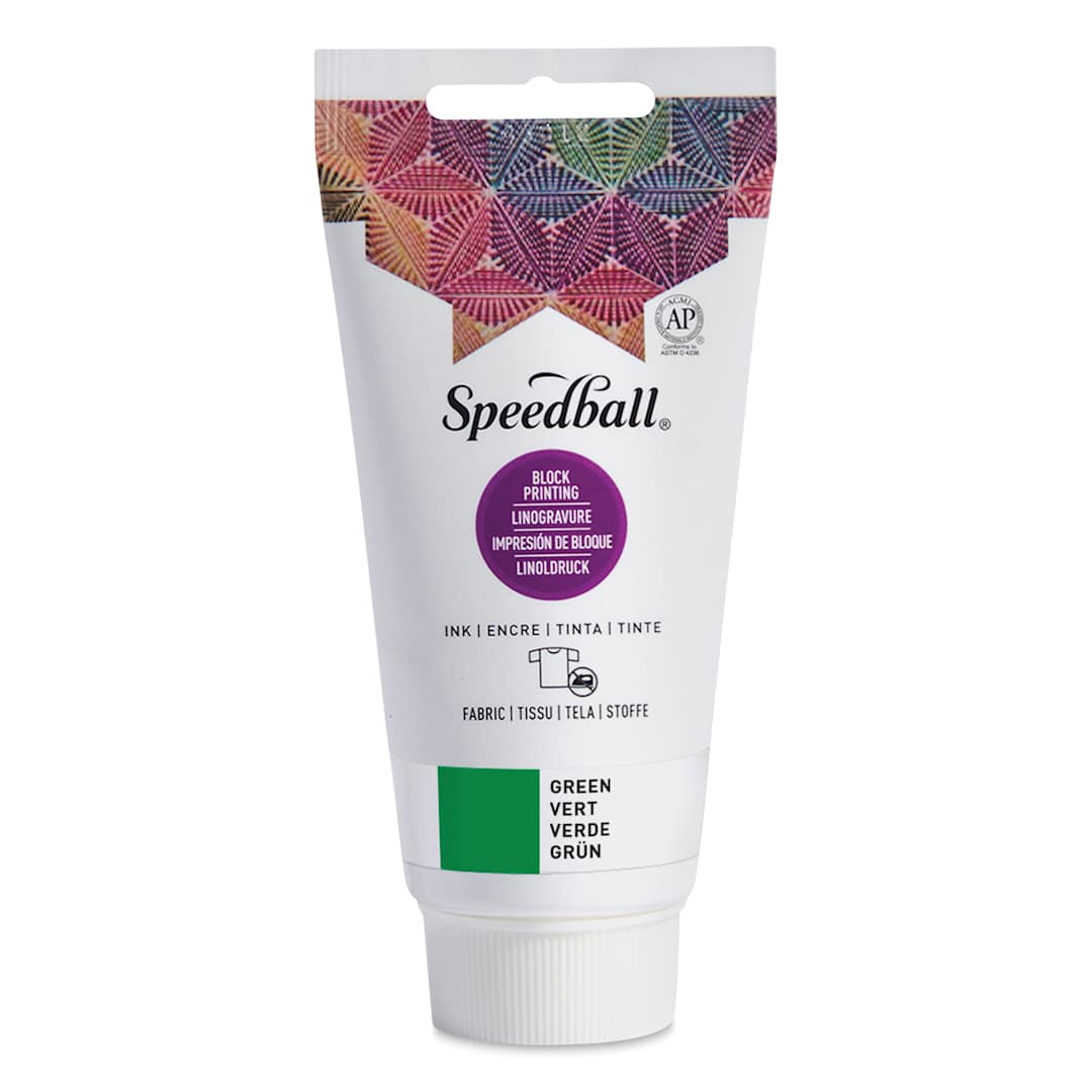 Open in modal - Speedball Fabric and Paper Block Printing Ink - Green, 2.5 oz