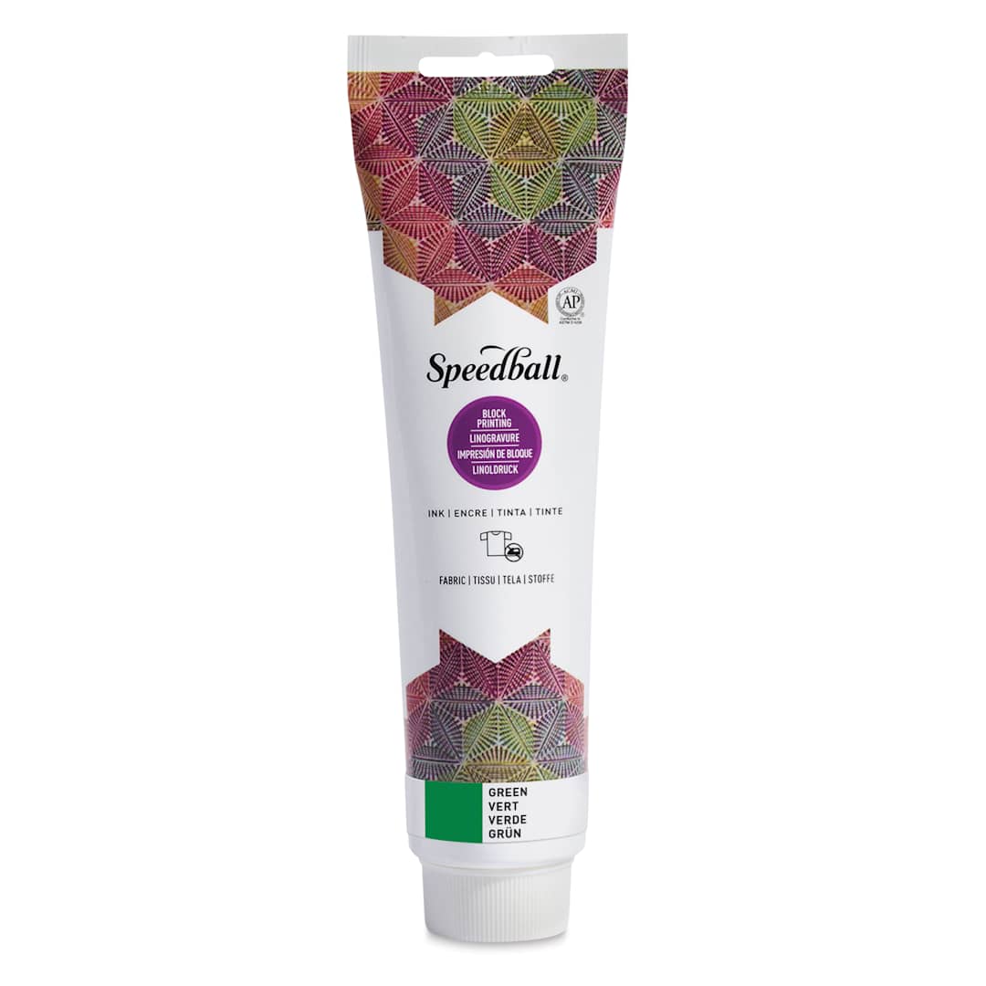 Open in modal - Speedball Fabric and Paper Block Printing Ink - Green, 5 oz