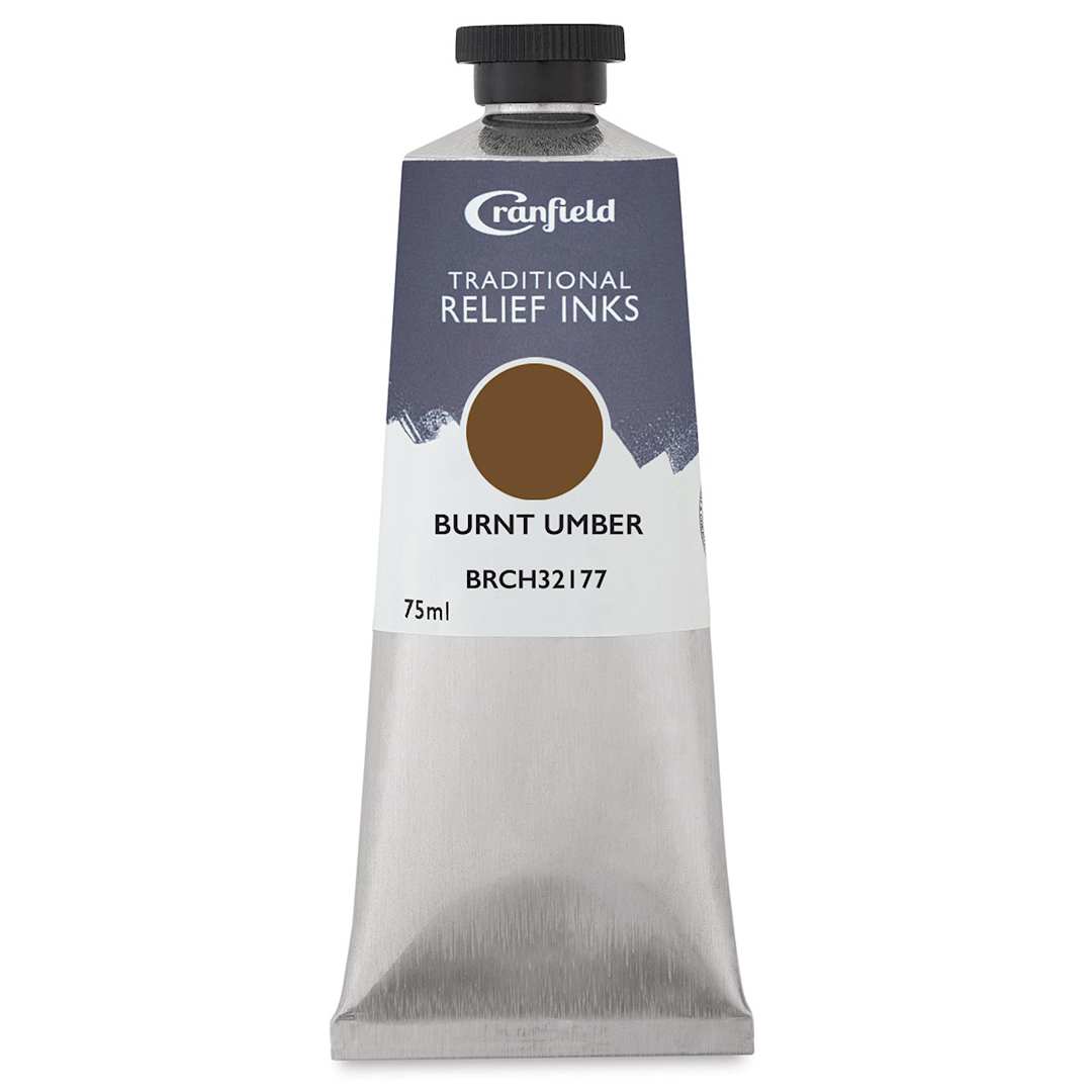 Open in modal - Cranfield Traditional Relief Ink - Burnt Umber, 75 ml