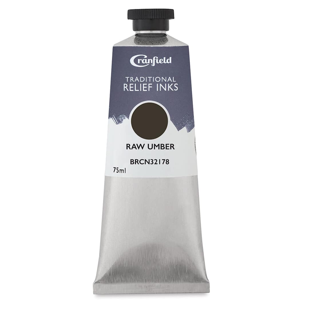 Open in modal - Cranfield Traditional Relief Ink - Raw Umber, 75 ml