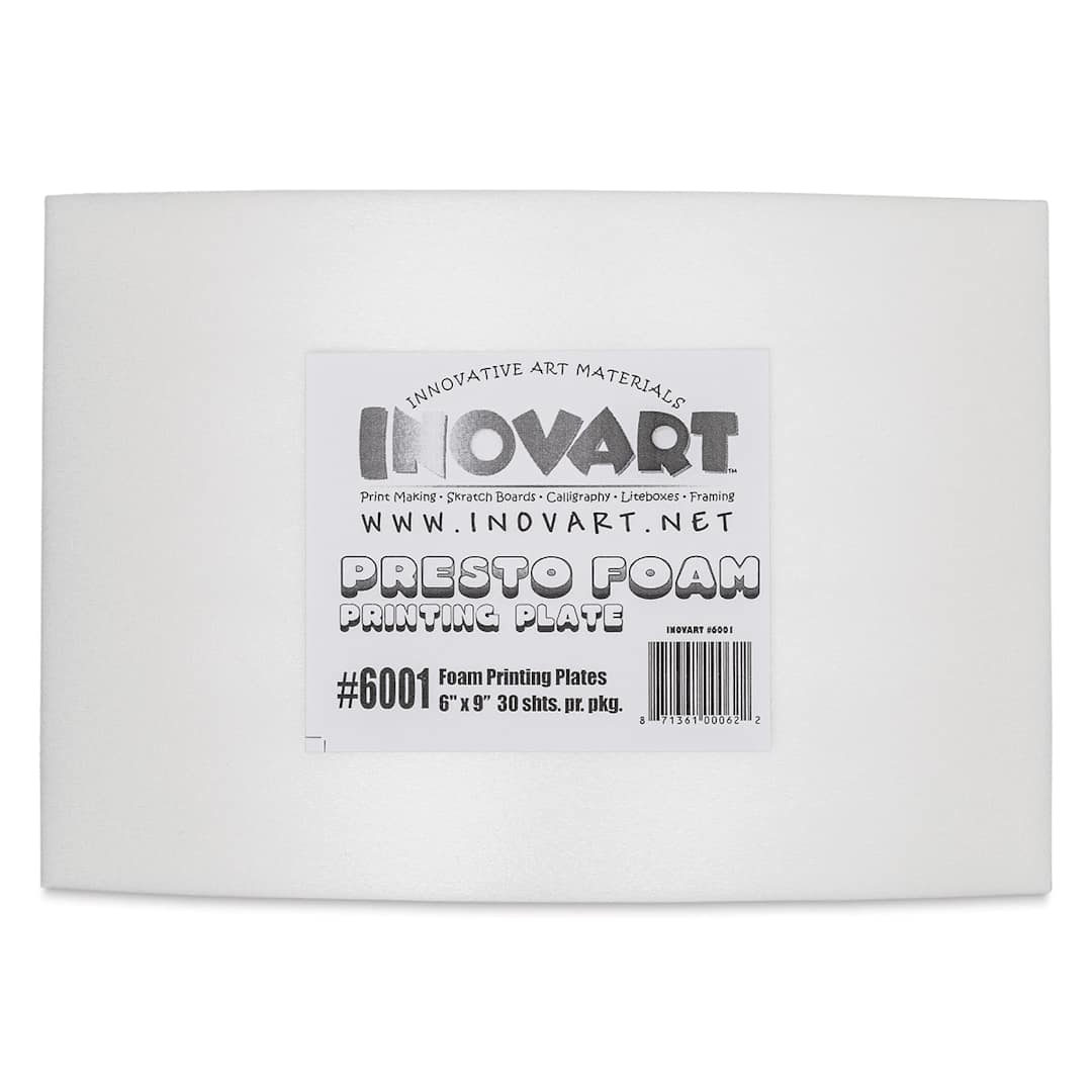 Open in modal - Inovart Printfoam for Block Printing - Pkg of 30, 6" x 9" - front of packaging