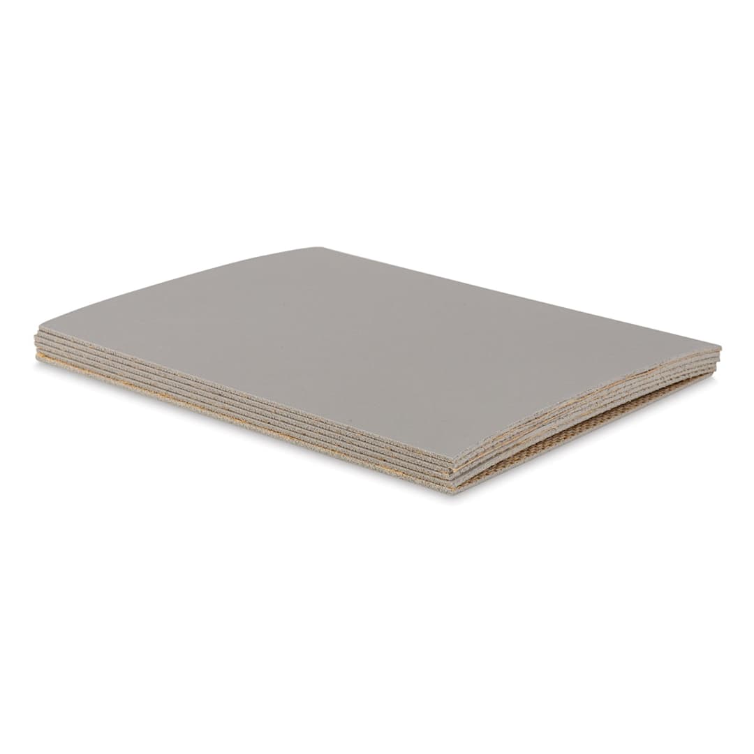 Open in modal - Blick Battleship Gray Linoleum -  Pkg of 6, 9" x 12", Unmounted