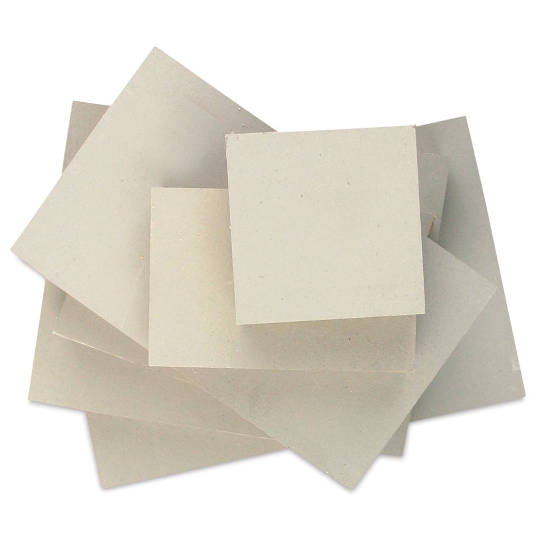 Open in modal - Speedball Red Baron Mounted Linoleum Blocks assorted sizes stacked together