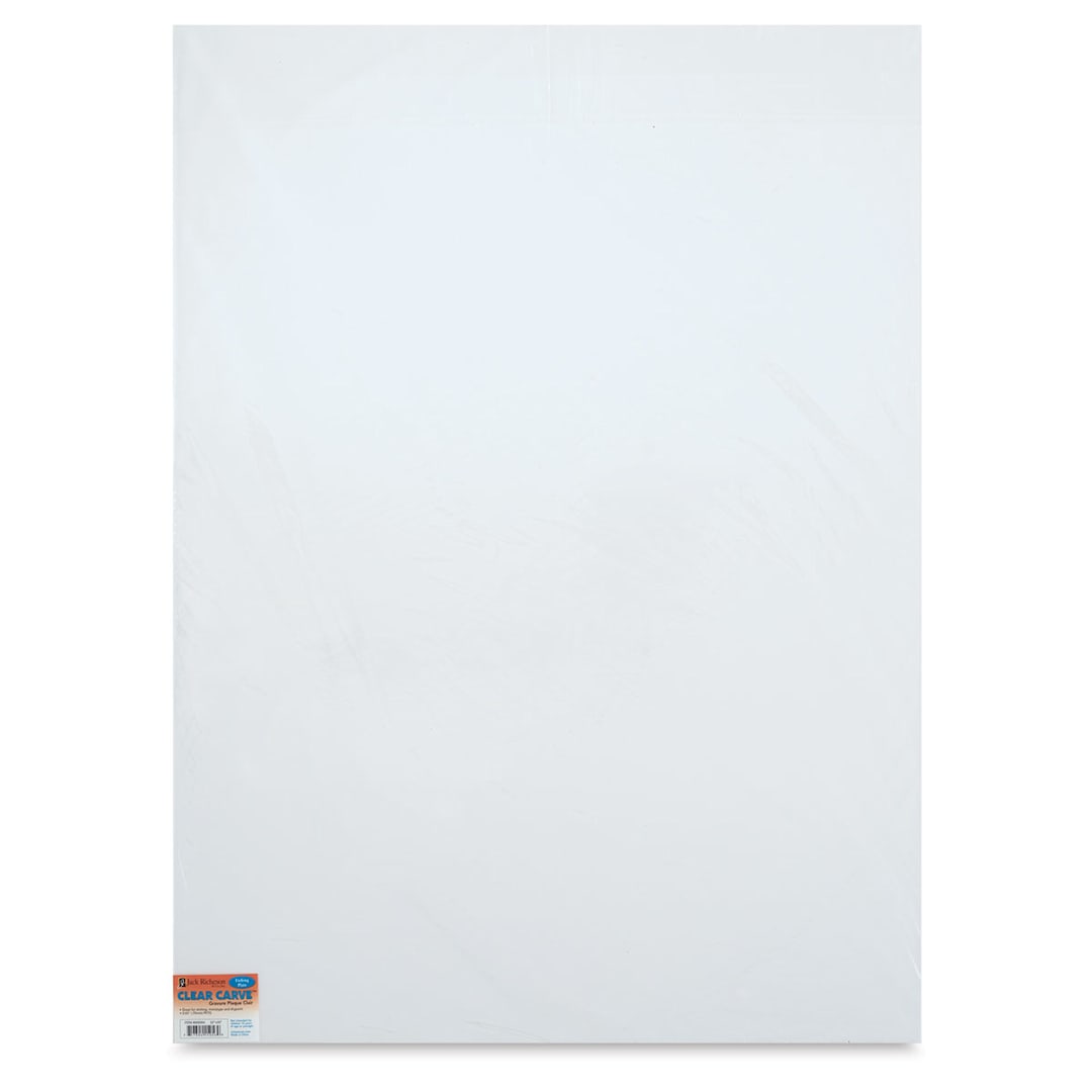 Open in modal - Richeson Clear Carve Etching Plates - Front view of Single  22" x 30" plates with label
