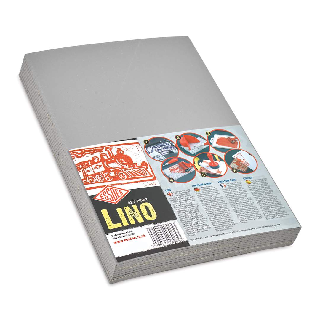 Open in modal - Essdee Lino Blocks - 8" x 12", Unmounted, Pkg of 10, front of packaging