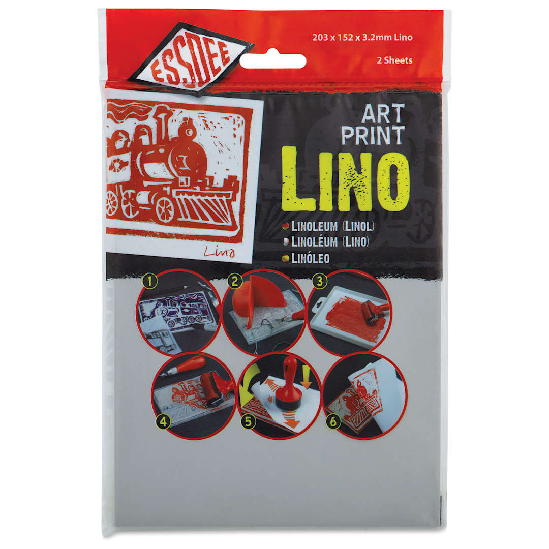Open in modal - Essdee Lino Blocks - 8" x 6", Unmounted, Pkg of 2, front of packaging