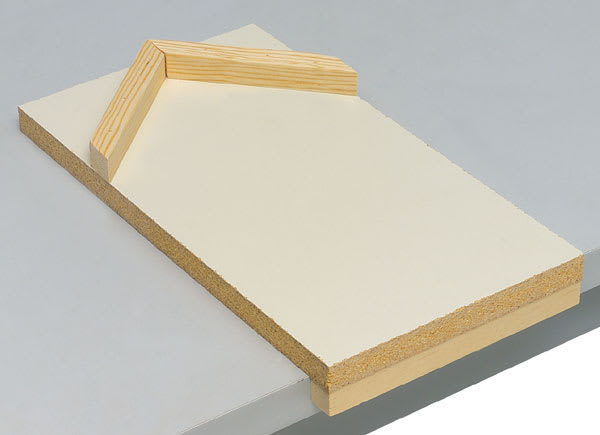 Open in modal - V-Grooved Inking Plate - Shown over edge of worktable