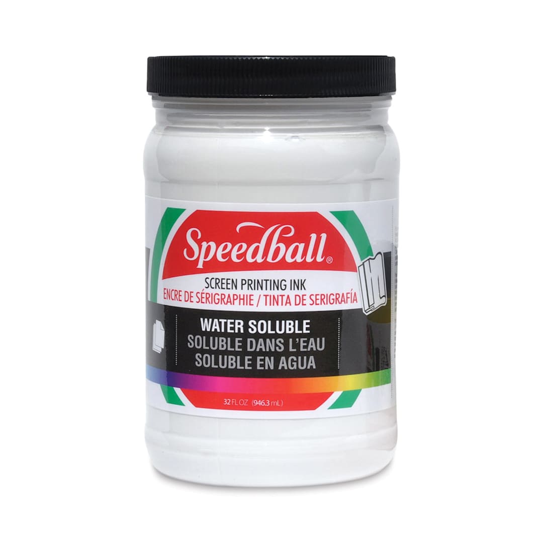 Open in modal - Speedball Water-Soluble Poster Ink - White, Quart