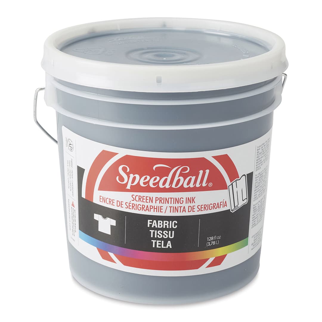 Open in modal - Speedball Fabric Screen Printing Ink - Black, 128 oz, Bucket