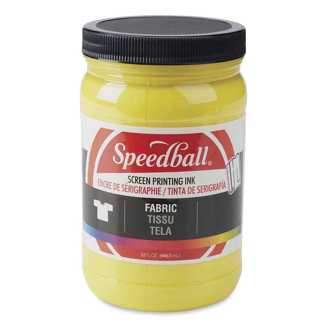Open in modal - Speedball Fabric Screen Printing Ink - Yellow, 32 oz, Jar