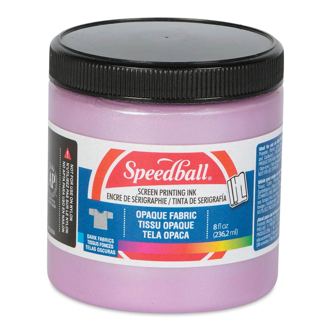 Open in modal - Speedball Fabric Screen Printing Ink - Luscious Lilac, 8 oz, front of the jar