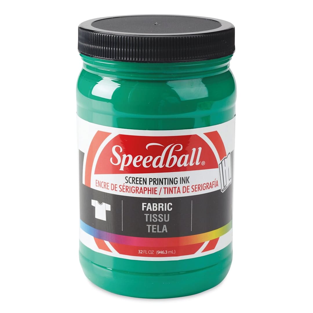 Open in modal - Speedball Fabric Screen Printing Ink - Green, 32 oz, Jar
