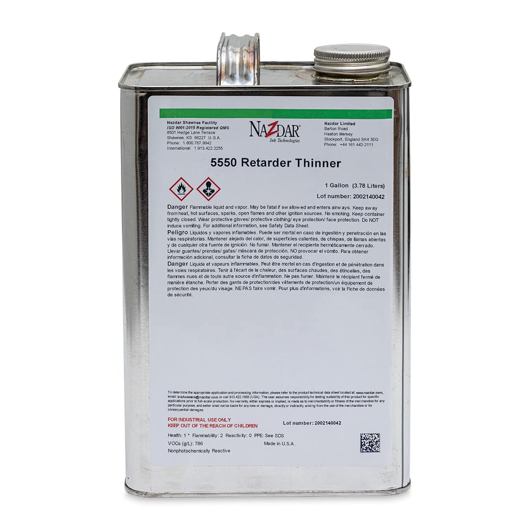 Open in modal - Nazdar 5500 Series Flat Poster Screen Ink Retarder Thinner