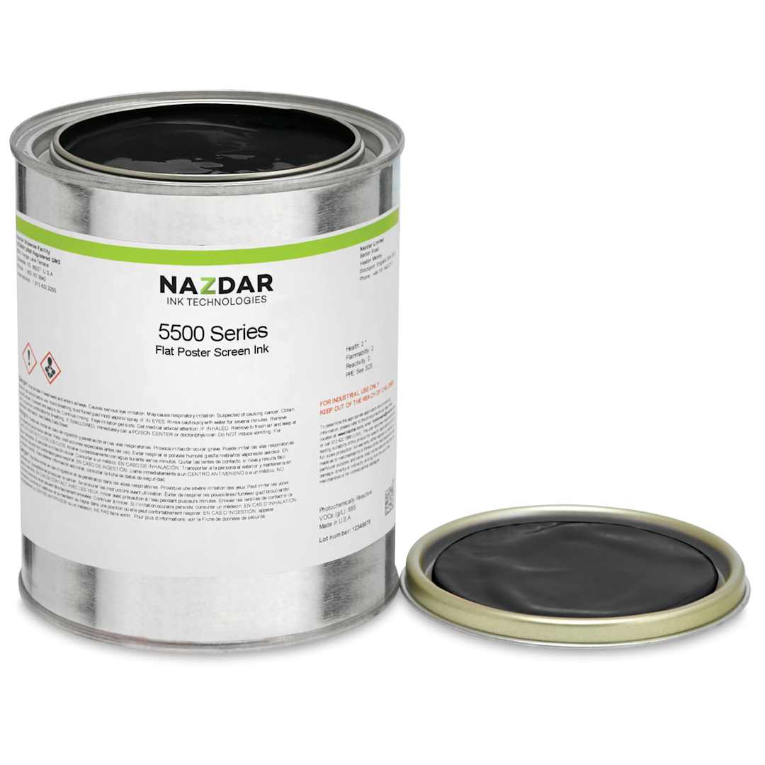 Open in modal - Nazdar 5500 Series Flat Poster Screen Ink - Jet Black, Gallon
