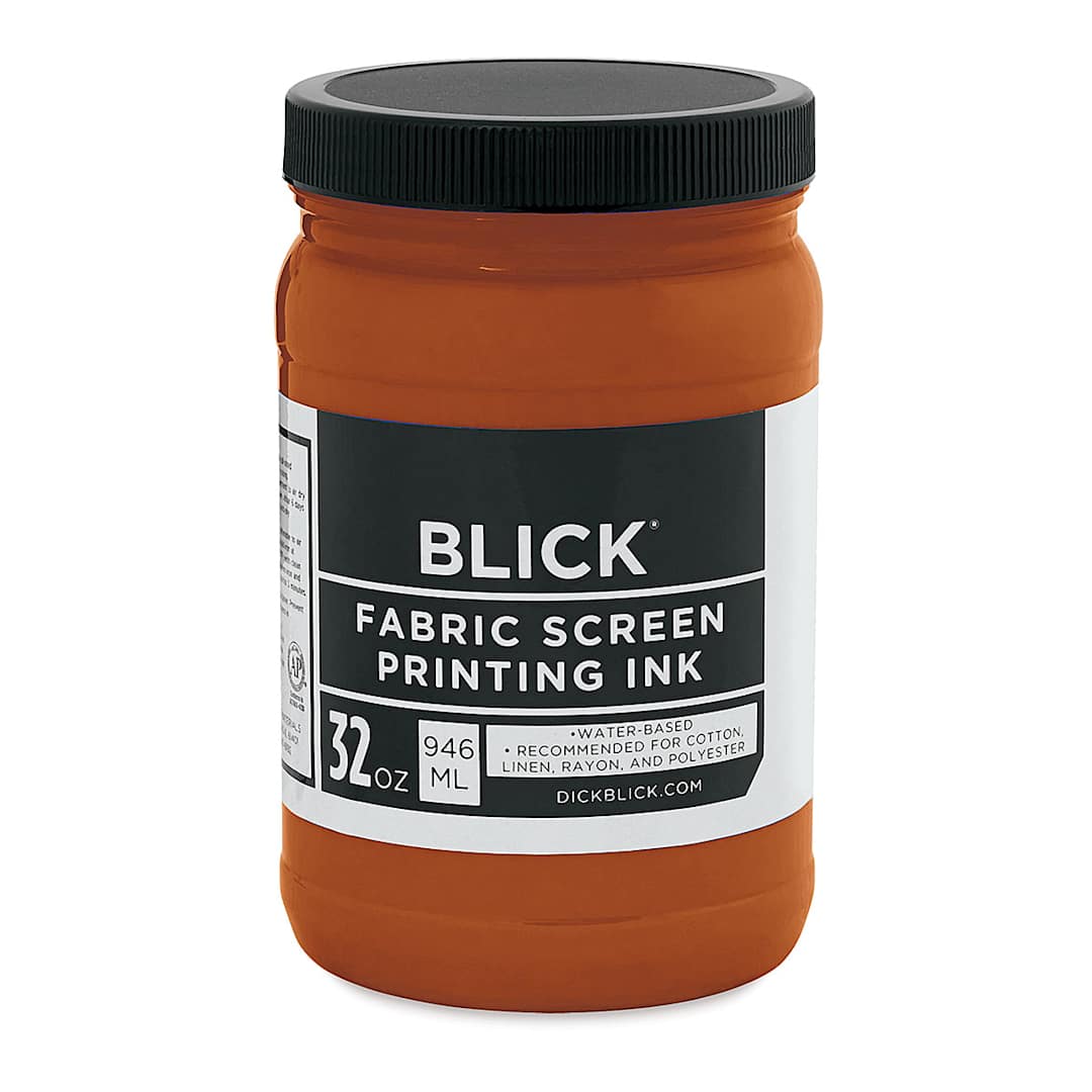 Open in modal - Blick Water-Base Acrylic Textile Screen Printing Ink - Brown, Quart