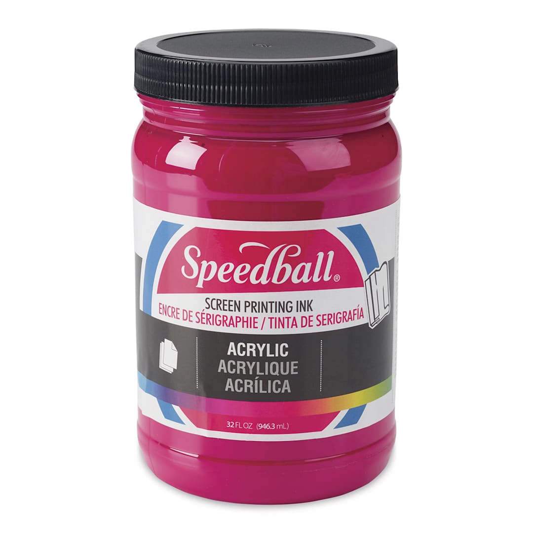 Open in modal - Speedball Permanent Acrylic Screen Printing Ink - Process Magenta, Quart