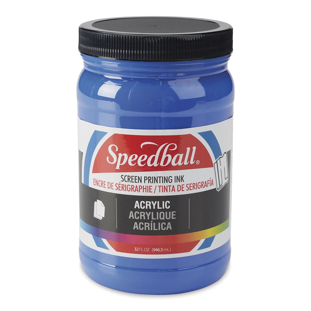 Open in modal - Speedball Permanent Acrylic Screen Printing Ink - Ultra Blue, Quart