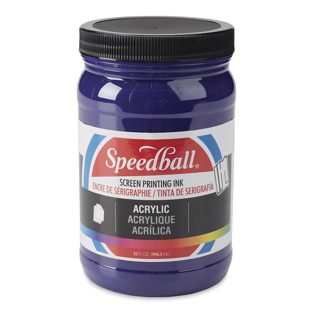 Open in modal - Speedball Permanent Acrylic Screen Printing Ink - Violet, Quart