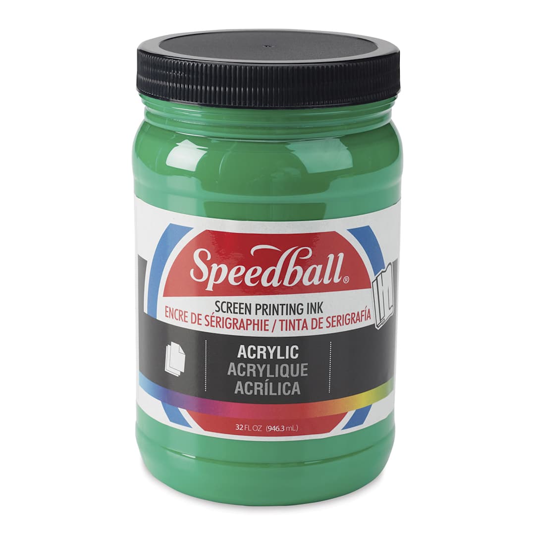 Open in modal - Speedball Permanent Acrylic Screen Printing Ink - Emerald Green, Quart