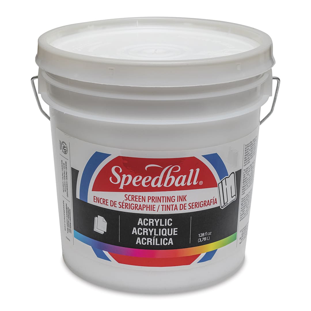 Open in modal - Speedball Permanent Acrylic Screen Printing Ink - White, Gallon