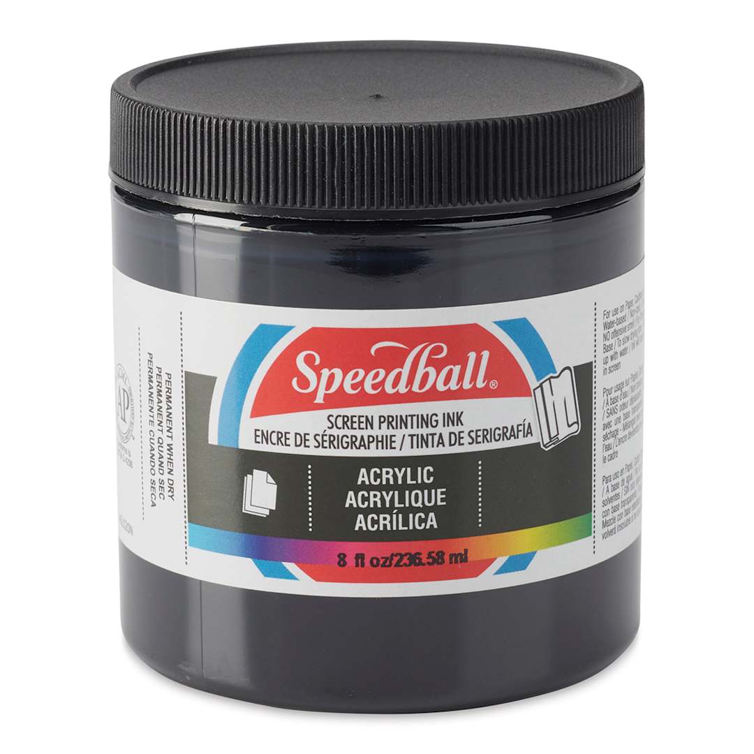 Open in modal - Speedball Permanent Acrylic Screen Printing Ink - Black, 8 oz