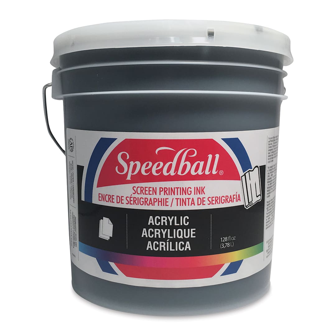Open in modal - Speedball Permanent Acrylic Screen Printing Ink - Black, Gallon