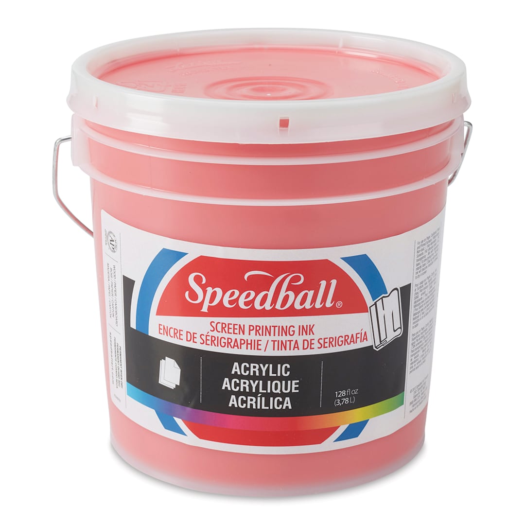 Open in modal - Speedball Permanent Acrylic Screen Printing Ink - Medium Red, Gallon