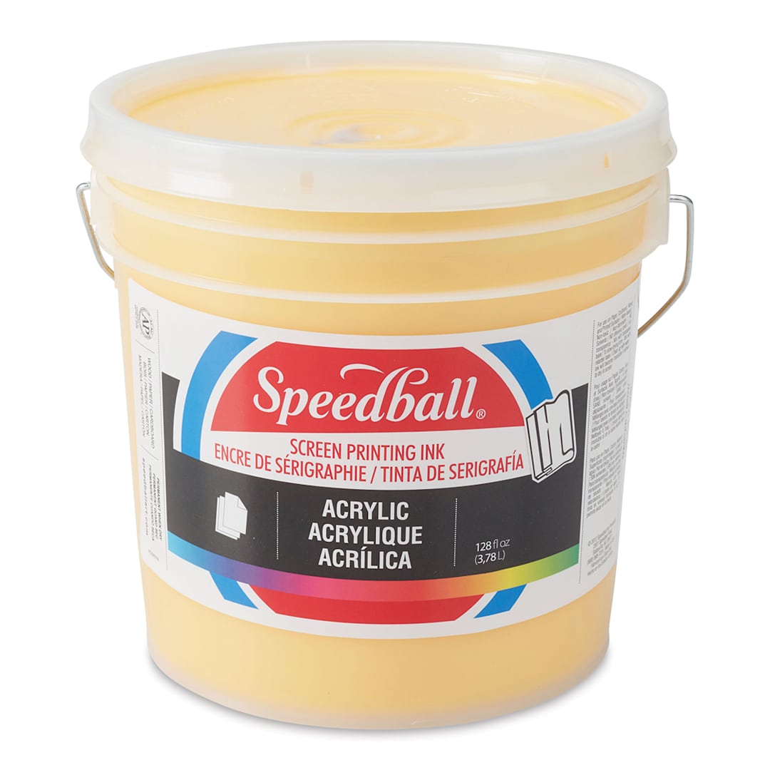 Open in modal - Speedball Permanent Acrylic Screen Printing Ink - Medium Yellow, Gallon