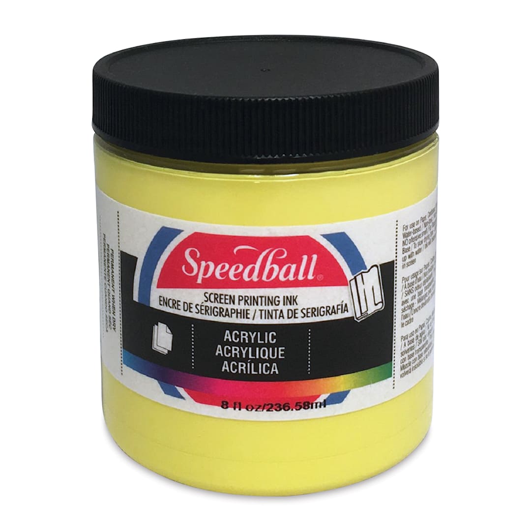 Open in modal - Speedball Permanent Acrylic Screen Printing Ink - Process Yellow, 8 oz