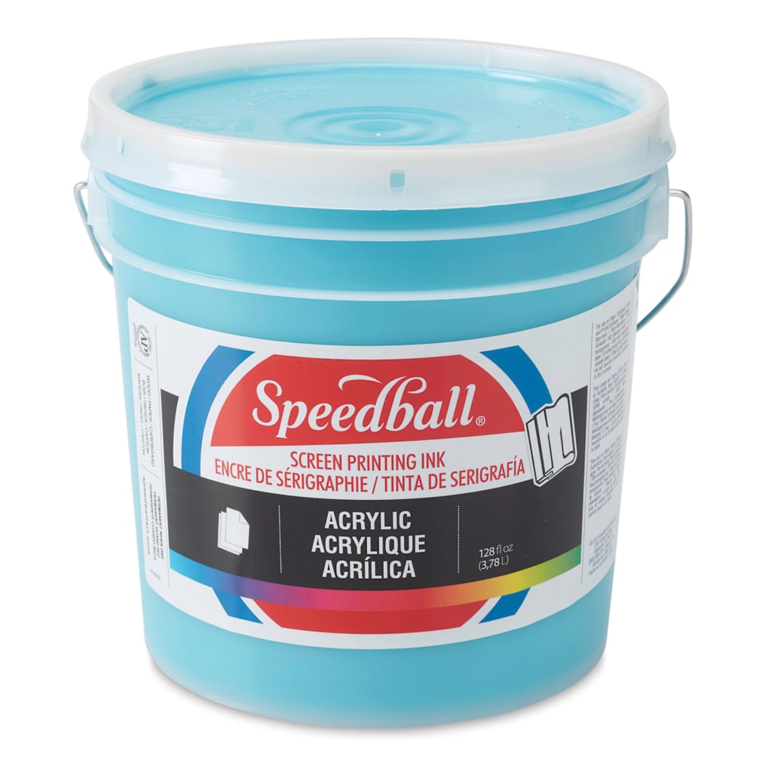 Open in modal - Speedball Permanent Acrylic Screen Printing Ink - Peacock Blue, Gallon