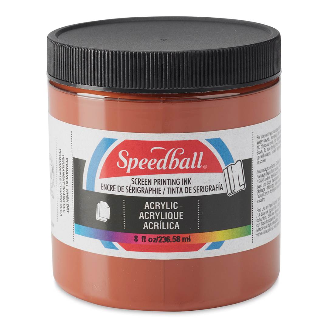 Open in modal - Speedball Permanent Acrylic Screen Printing Ink - Brown, 8 oz
