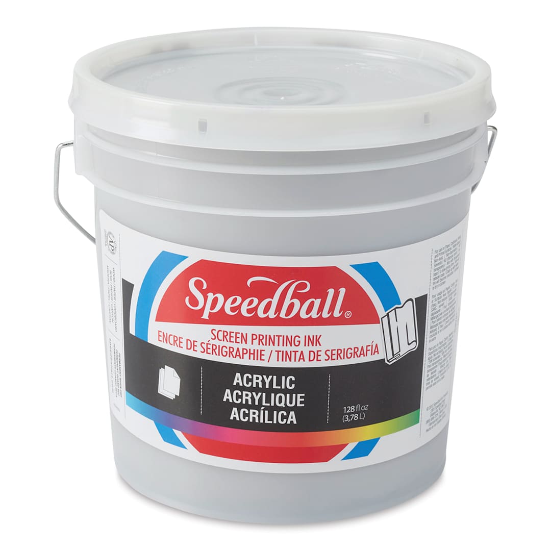 Open in modal - Speedball Permanent Acrylic Screen Printing Ink - Silver, Gallon