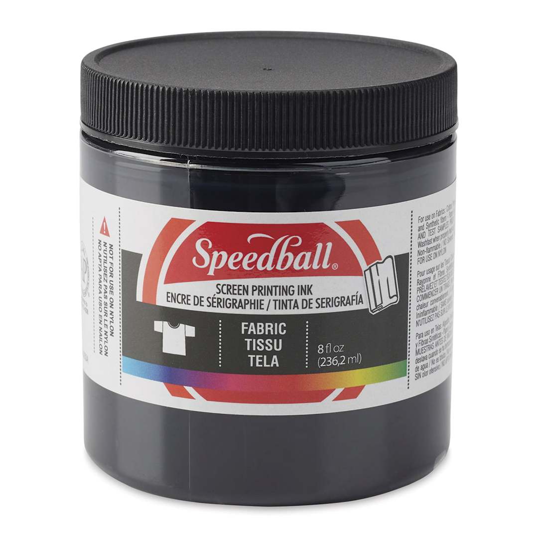 Open in modal - Speedball Fabric Screen Printing Ink - Black, 8 oz, Jar
