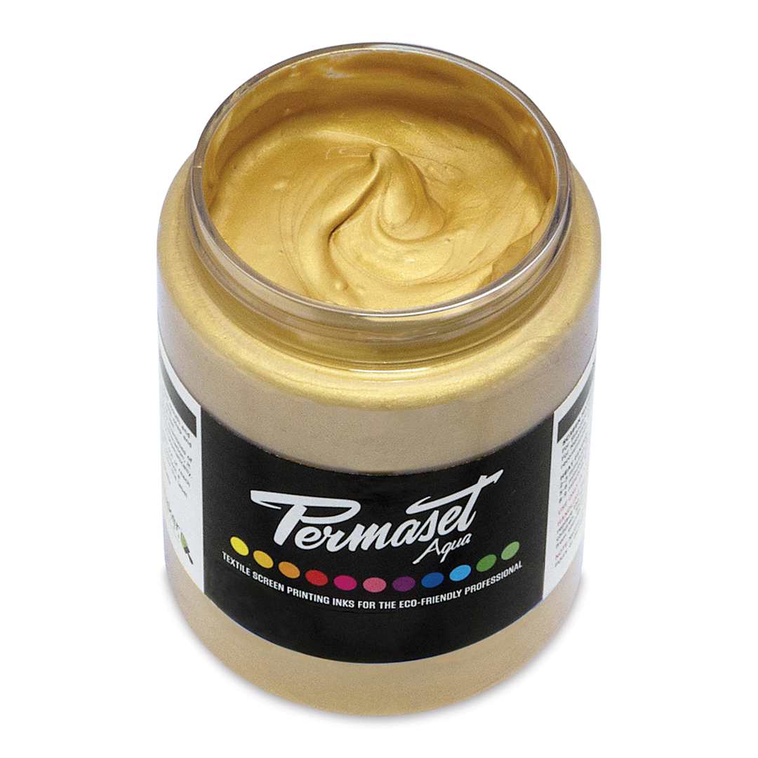 Open in modal - Permaset Aqua Fabric Ink - Gold Lustre, 300 ml