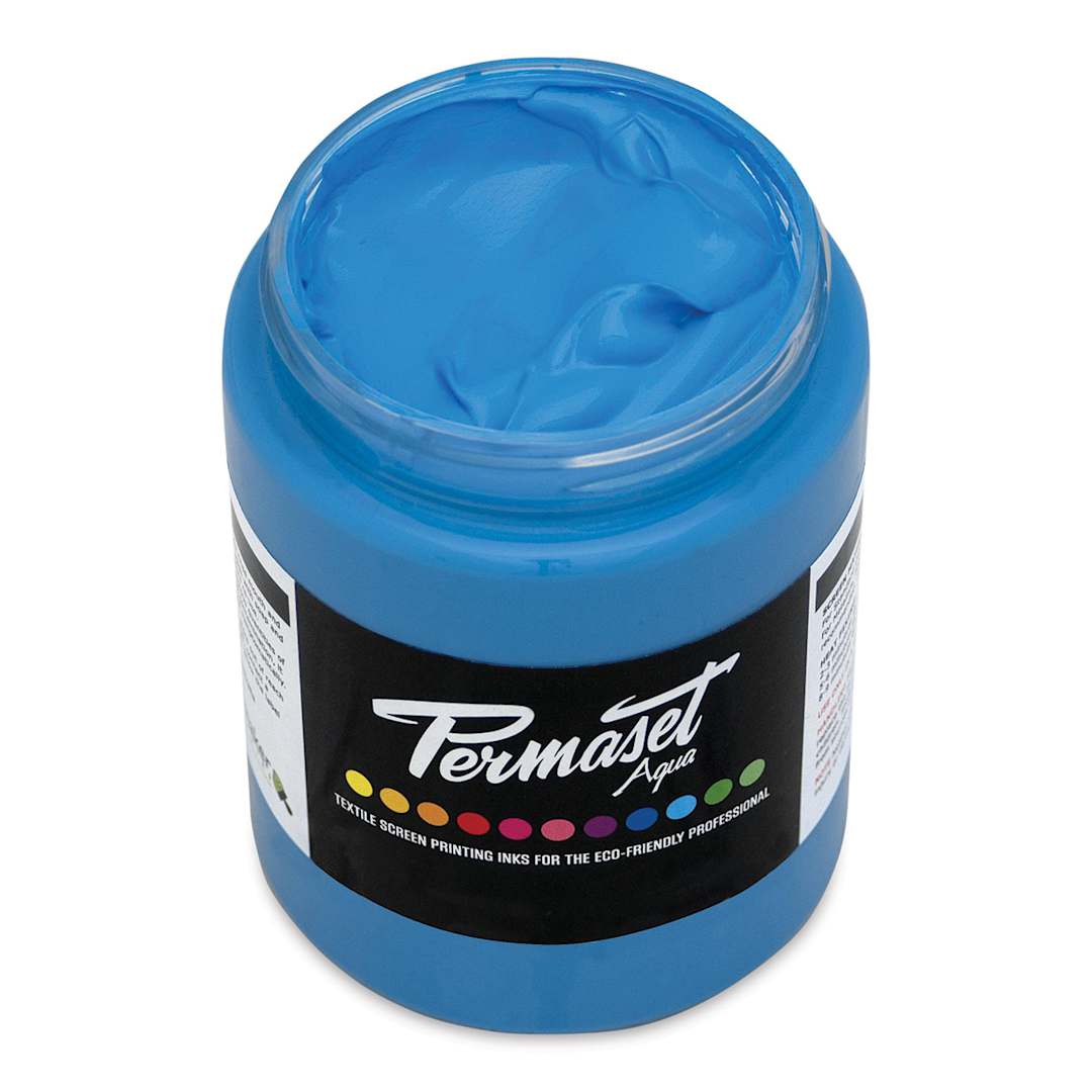 Open in modal - Permaset Aqua Fabric Ink - Supercover Glow Blue, 300 ml