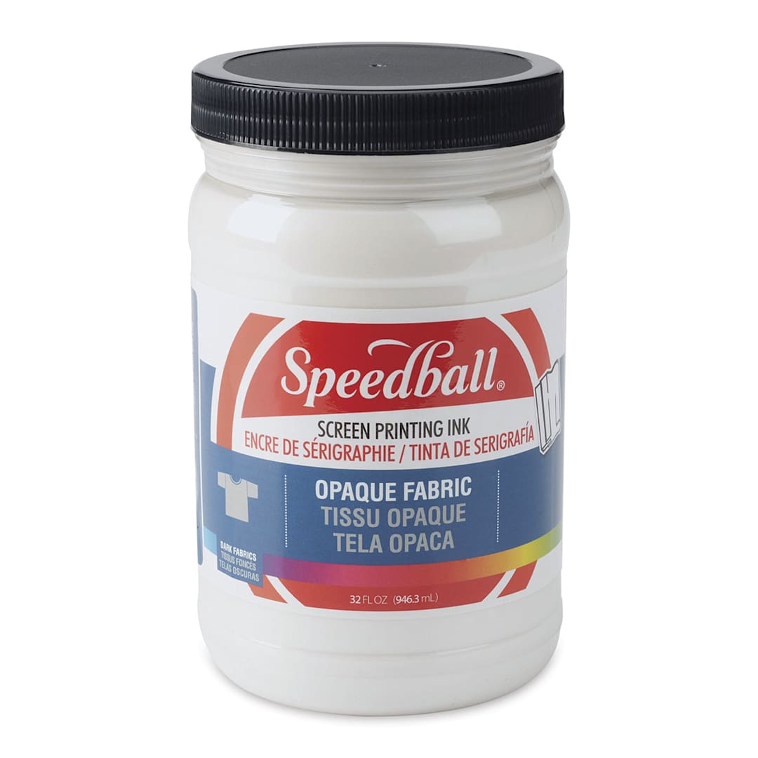 Open in modal - Speedball Fabric Screen Printing Ink - Pearly White (Opaque), 32 oz, Jar