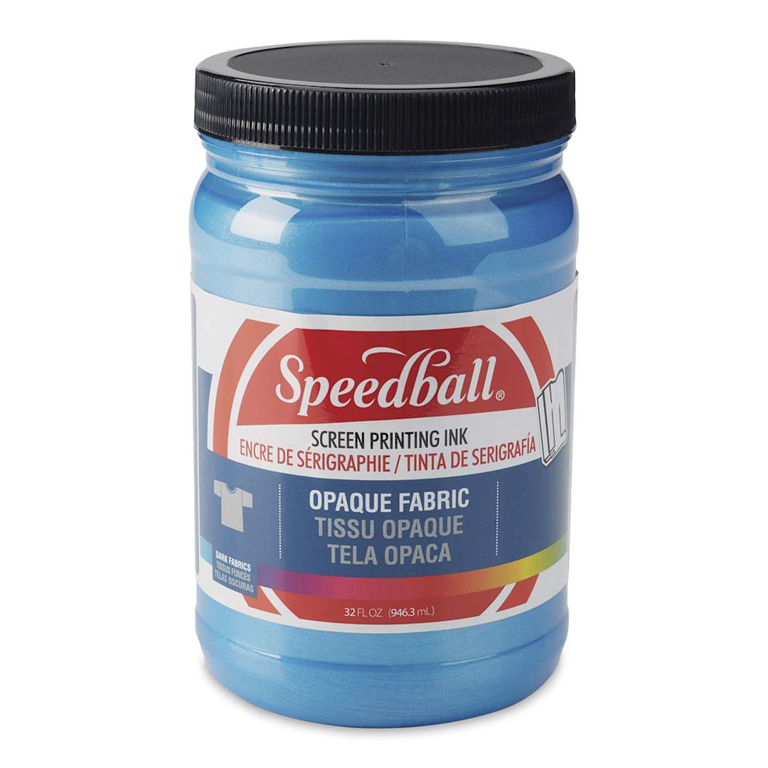 Open in modal - Speedball Fabric Screen Printing Ink - Blue Topaz (Opaque), 32 oz, Jar