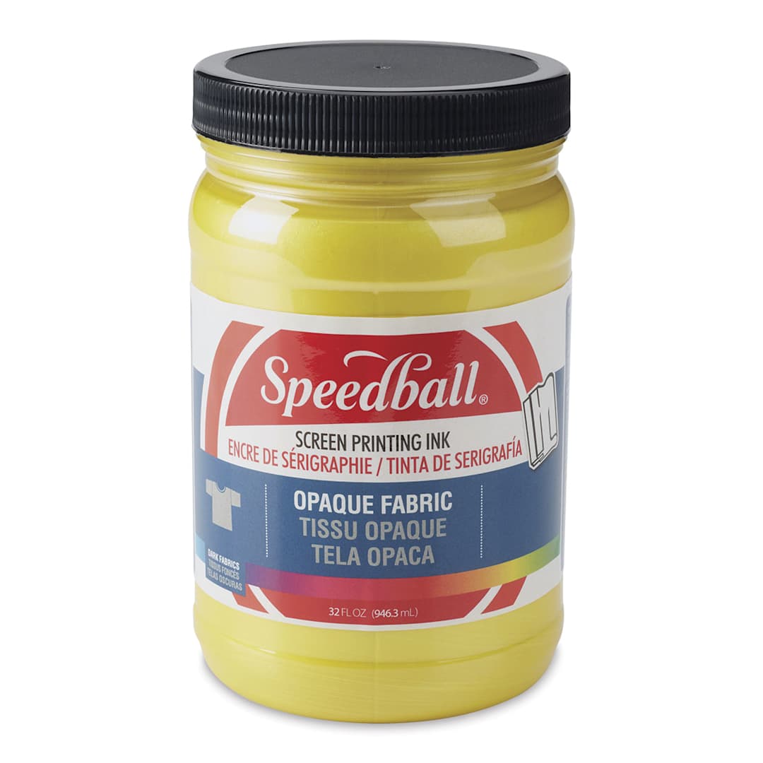 Open in modal - Speedball Fabric Screen Printing Ink - Citrine (Opaque), 32 oz, Jar