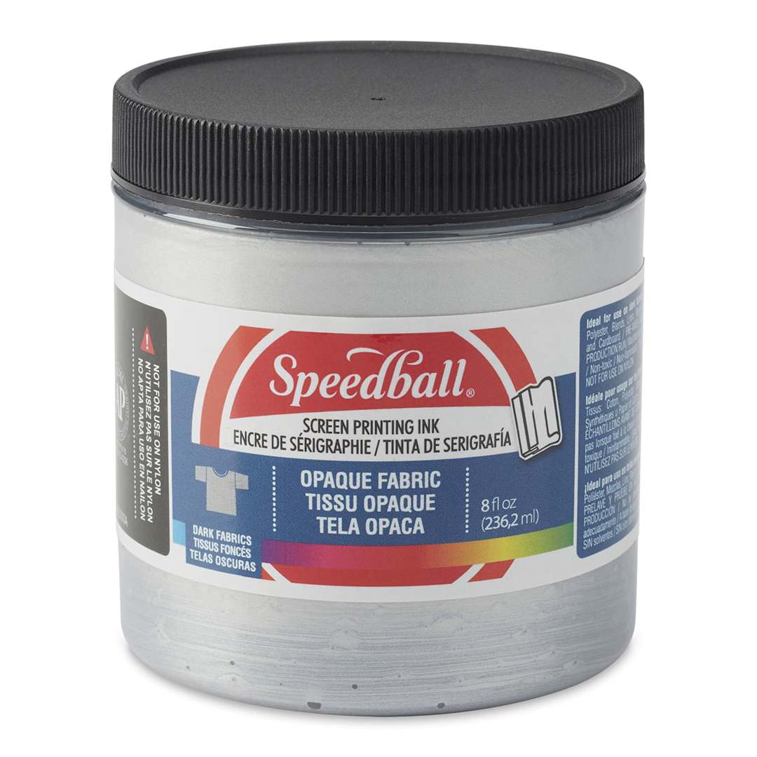 Open in modal - Speedball Fabric Screen Printing Ink - Silver (Opaque), 8 oz, Jar