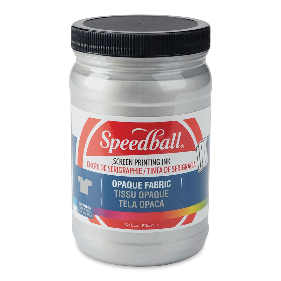 Open in modal - Speedball Fabric Screen Printing Ink - Silver (Opaque), 32 oz, Jar