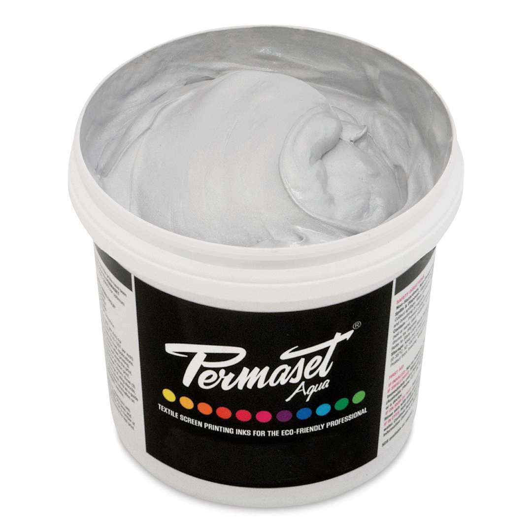 Open in modal - Permaset Aqua Fabric Ink - Bright Silver, Liter
