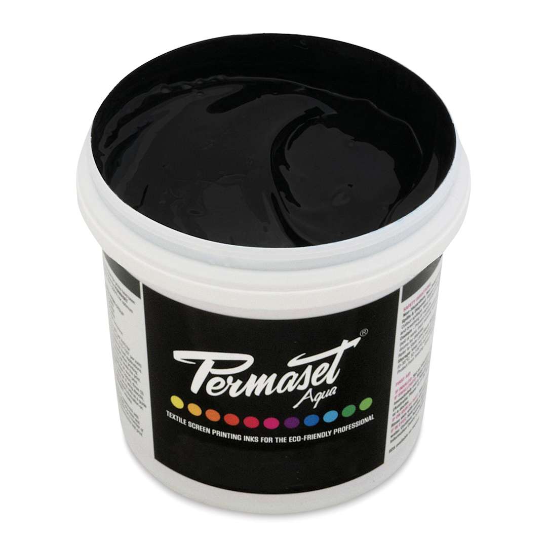 Open in modal - Permaset Aqua Fabric Ink - Jet Black, Liter