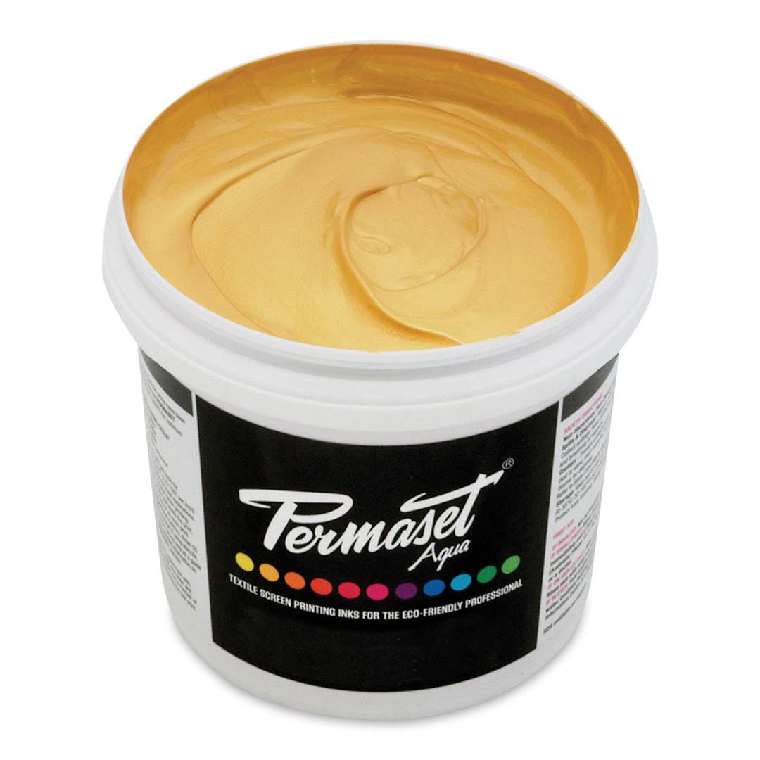 Open in modal - Permaset Aqua Fabric Ink - Gold Lustre, Liter