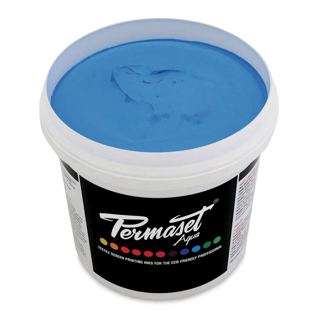 Open in modal - Permaset Aqua Fabric Ink - Supercover Glow Blue, Liter