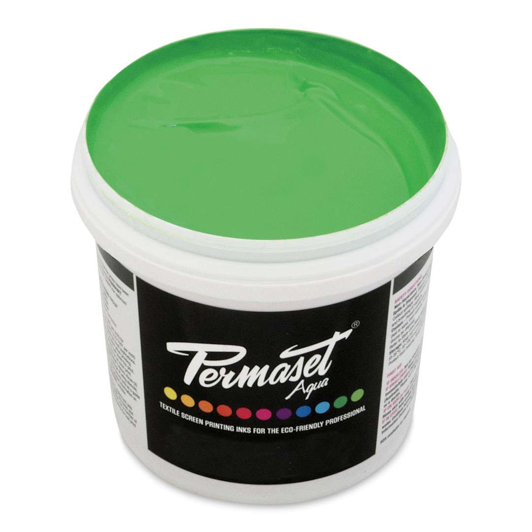 Open in modal - Permaset Aqua Fabric Ink - Glow Green, Liter