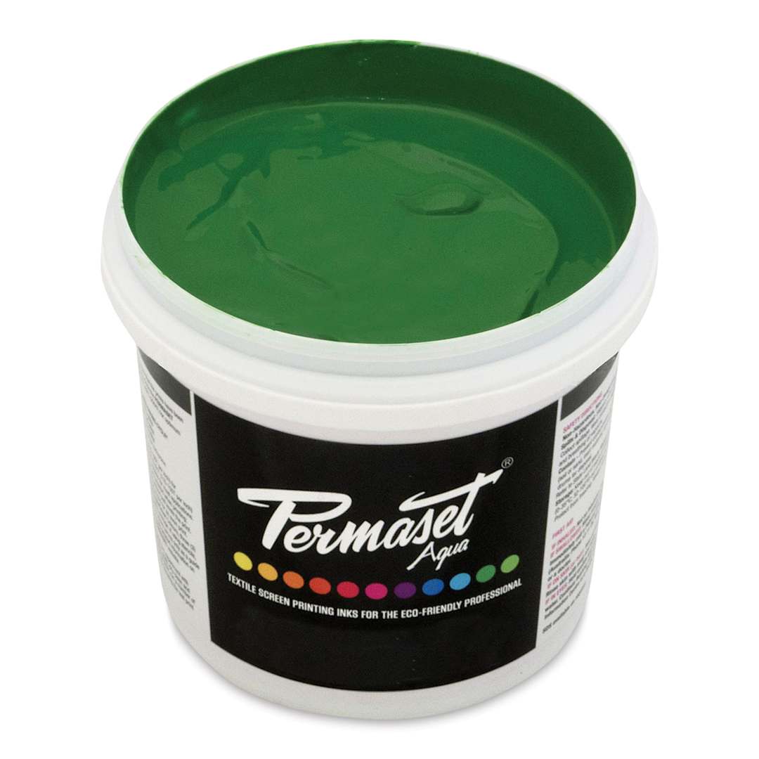 Open in modal - Permaset Aqua Fabric Ink - Mid Green, Liter
